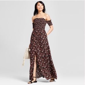 Xhilaration Smocked Off-the-Shoulder Dress